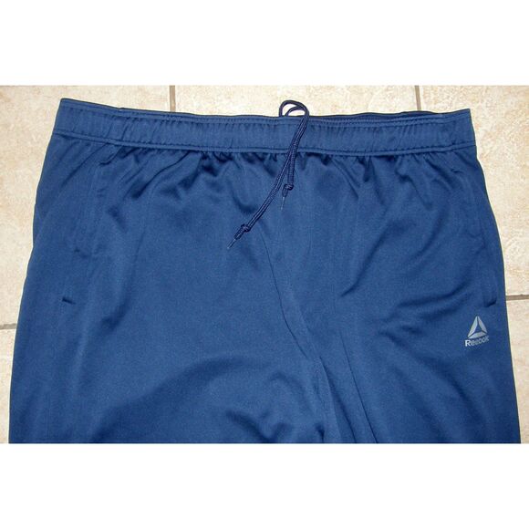Big Mens Sz 3XL Tall Elastic Waist Stretchy Athletic Blue Pants Pockets REEBOK - Picture 2 of 5